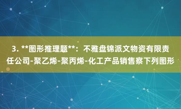 3. **图形推理题**:不雅盘锦派文物资有限责任公司-聚乙烯-聚丙烯-化工产品销售察下列图形